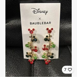 𝅺BaubleBar Disney Mickey Mouse Christmas Lights Earrings New